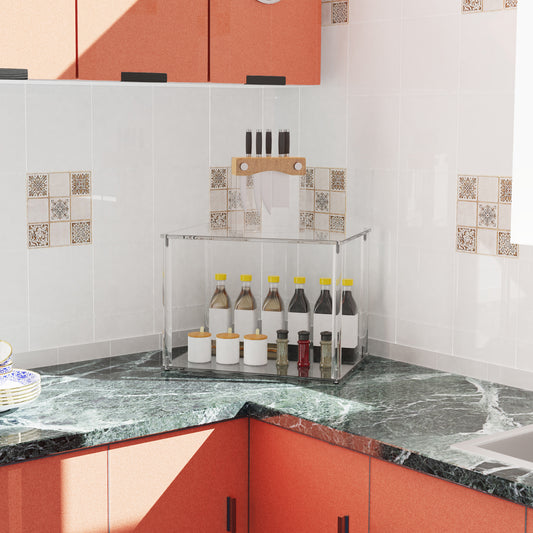 Acrylic Printer Stand With Storage Shelves