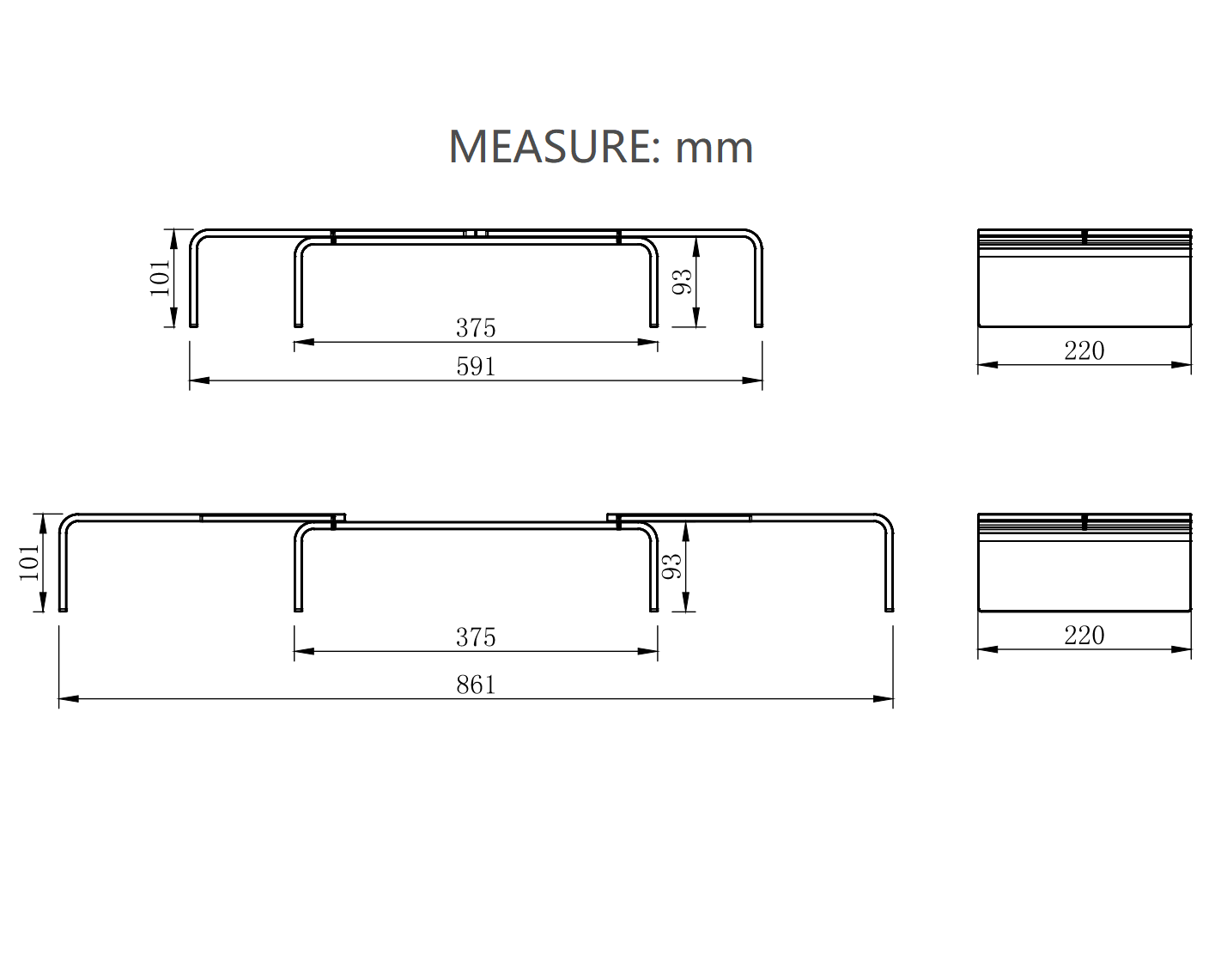 Acrylic Adjustable Monitor Stand Riser