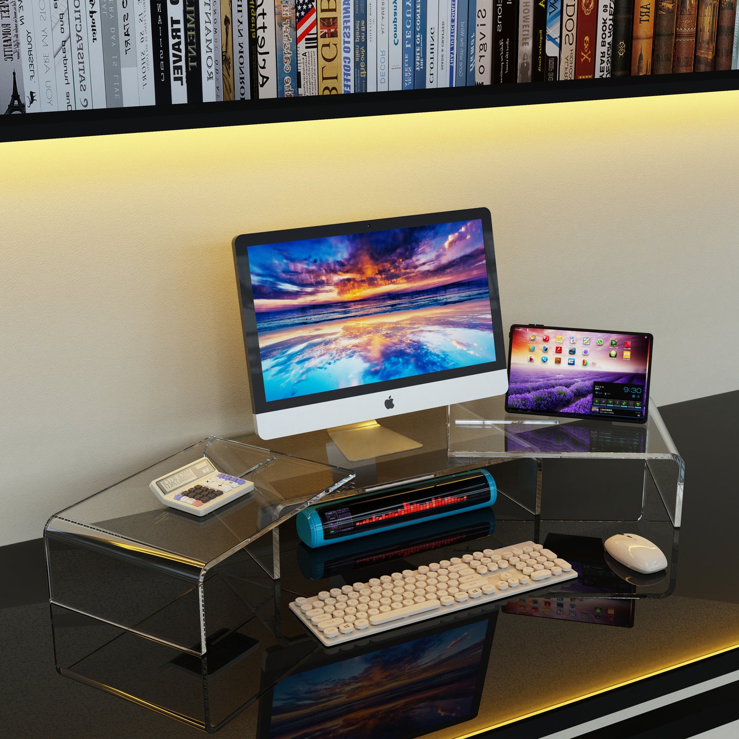 Acrylic Adjustable Monitor Stand Riser