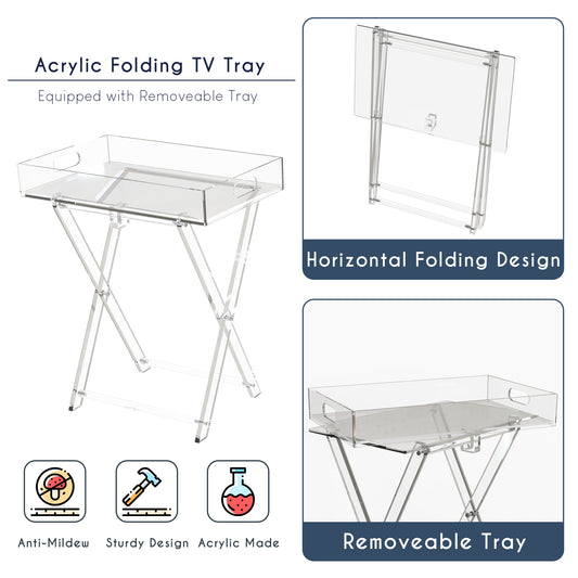 Acrylic Removable Folding Storage Tray