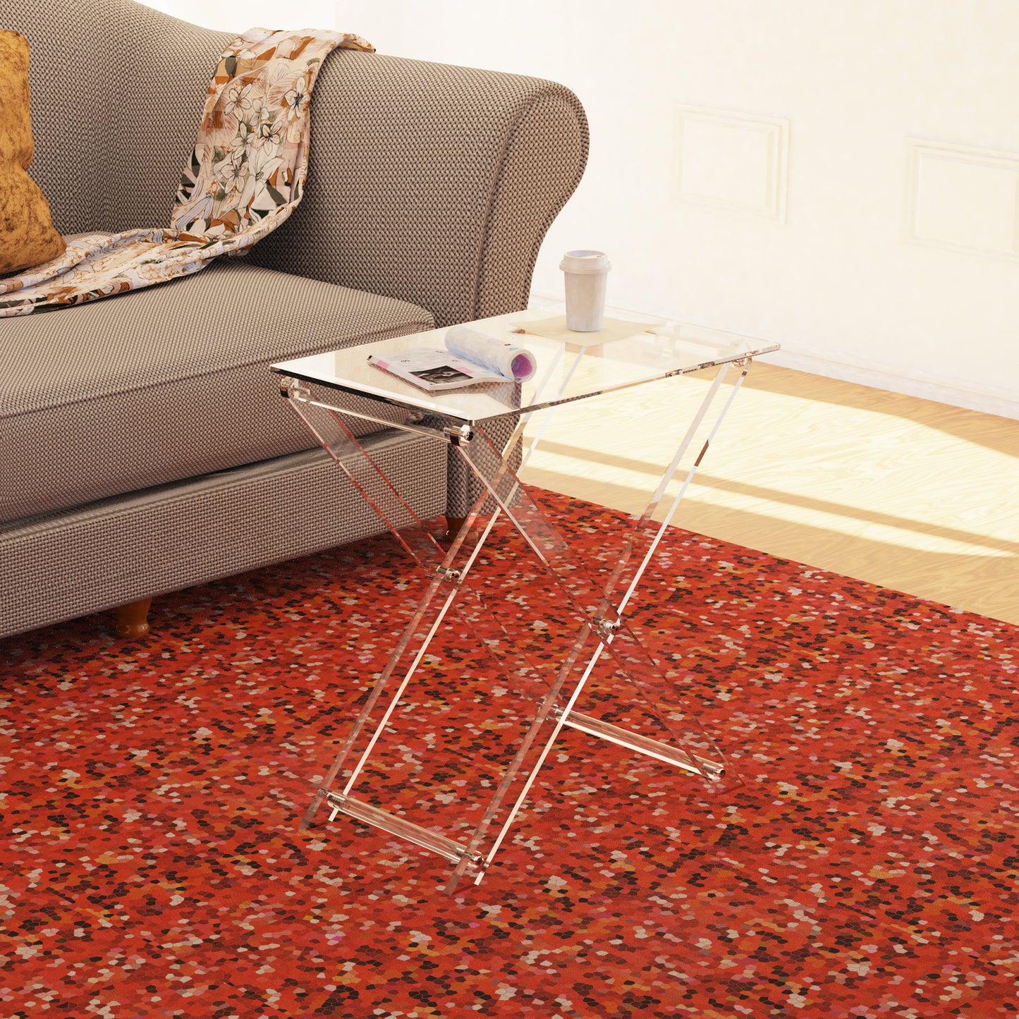 Acrylic Foldable Furniture Modern Small Desk
