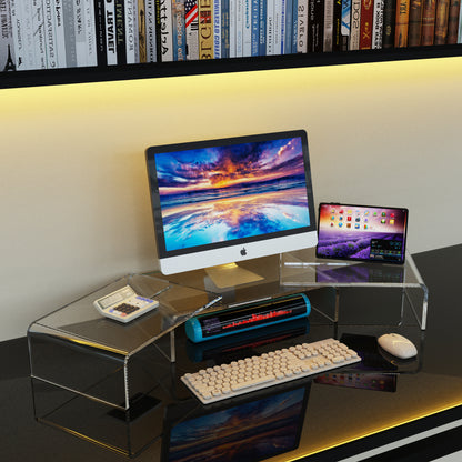 Acrylic Adjustable Monitor Stand Riser