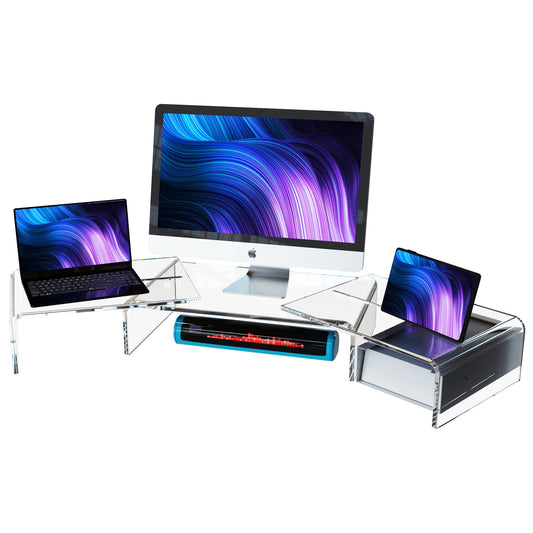 Acrylic Adjustable Monitor Stand Riser